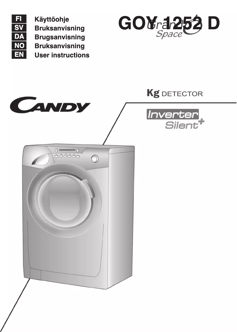 Page 1 of the manual User Manual Candy GS 1493DH3-S