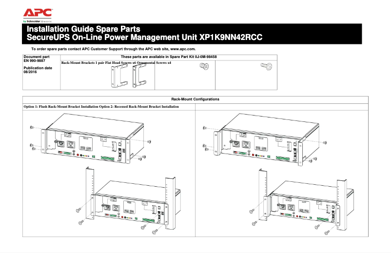 Página 1 del manual Manual de usuario APC SecureUPS XP1K9NN42RCC