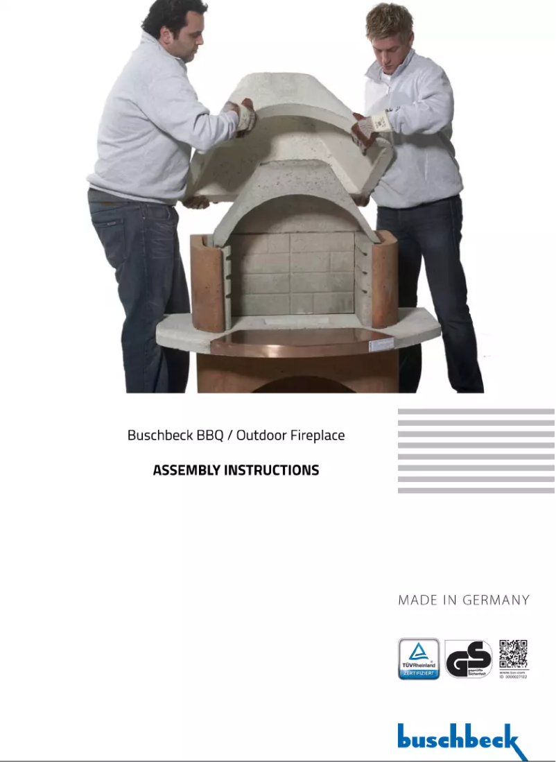 Page 1 de la notice Manuel utilisateur Buschbeck Rondo