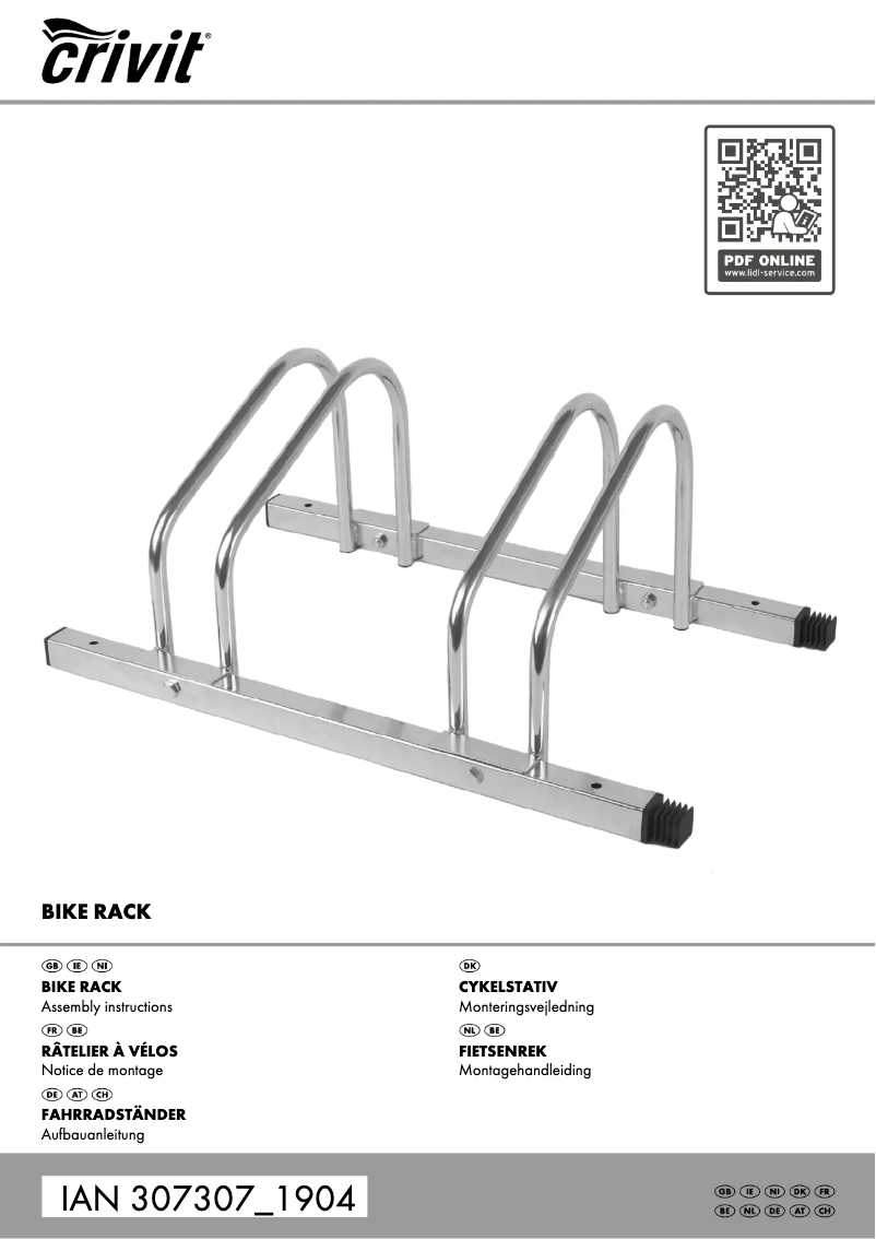 Page 1 de la notice Manuel utilisateur Crivit IAN 307307