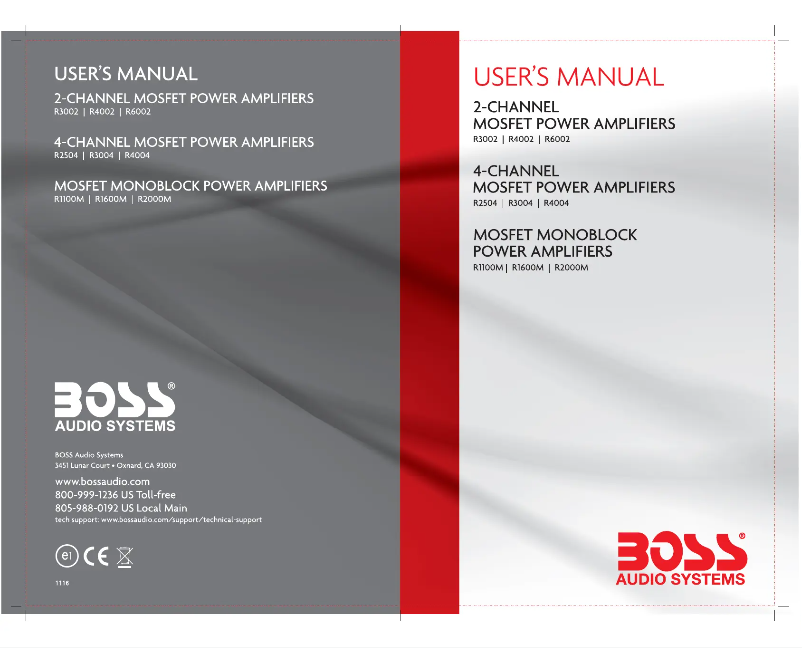 Page 1 of the manual User Manual Boss R3002