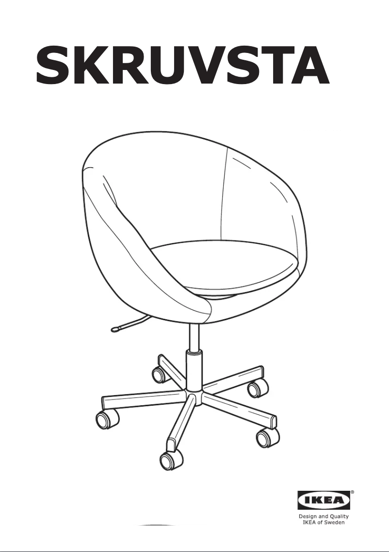 Page 1 de la notice Instructions / montage Ikea SKRUVSTA
