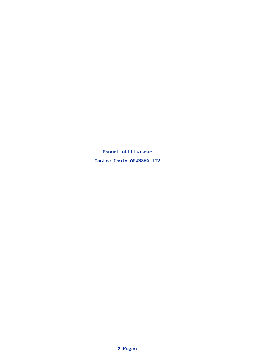 Image de la première page du manuel de l'appareil AMWS850-1AV