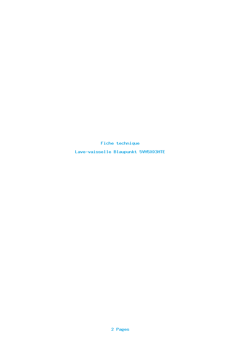 Image de la première page du manuel de l'appareil 5VH5X03HTE