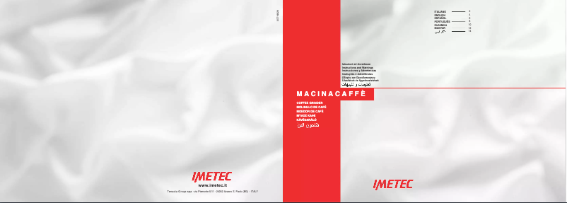 Page 1 de la notice Manuel utilisateur Imetec Dolcevita CG1