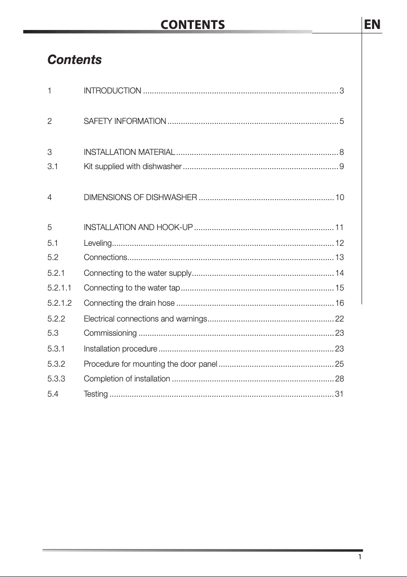 Page 1 de la notice Guide d'installation Smeg STU8633