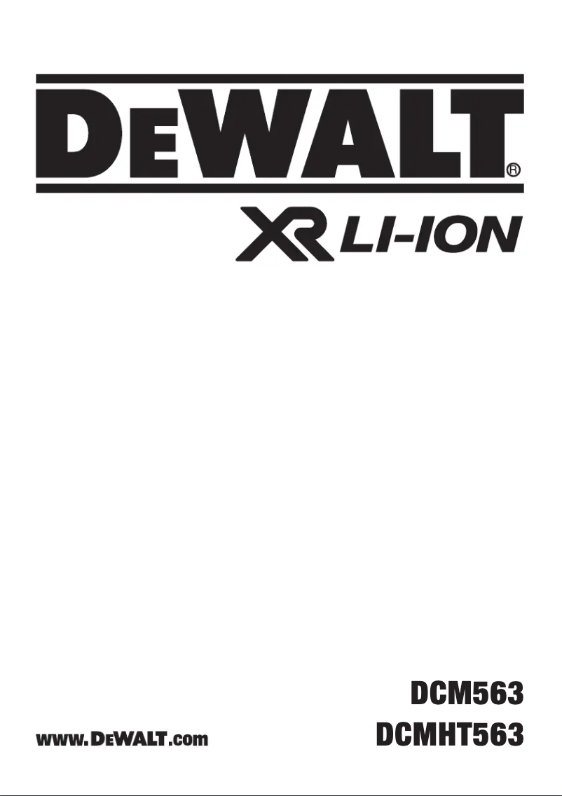 Page 1 de la notice Manuel utilisateur DeWalt DCMHT563