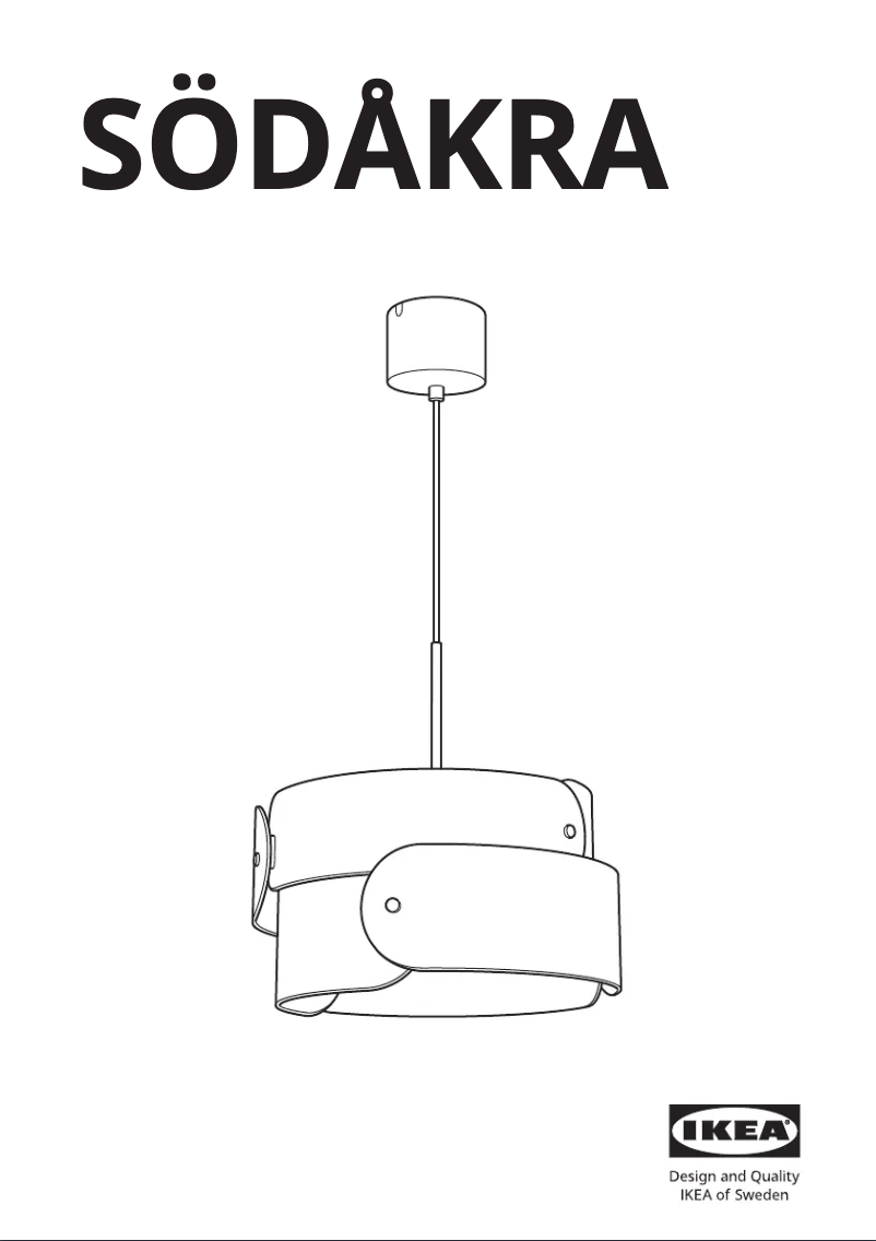 Page 1 de la notice Manuel utilisateur Ikea SÖDÅKRA 405.237.52