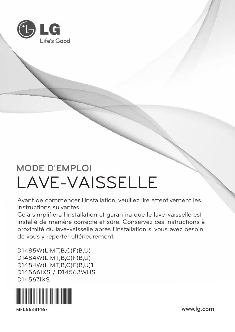 Page 1 de la notice Manuel utilisateur LG D14567IXS