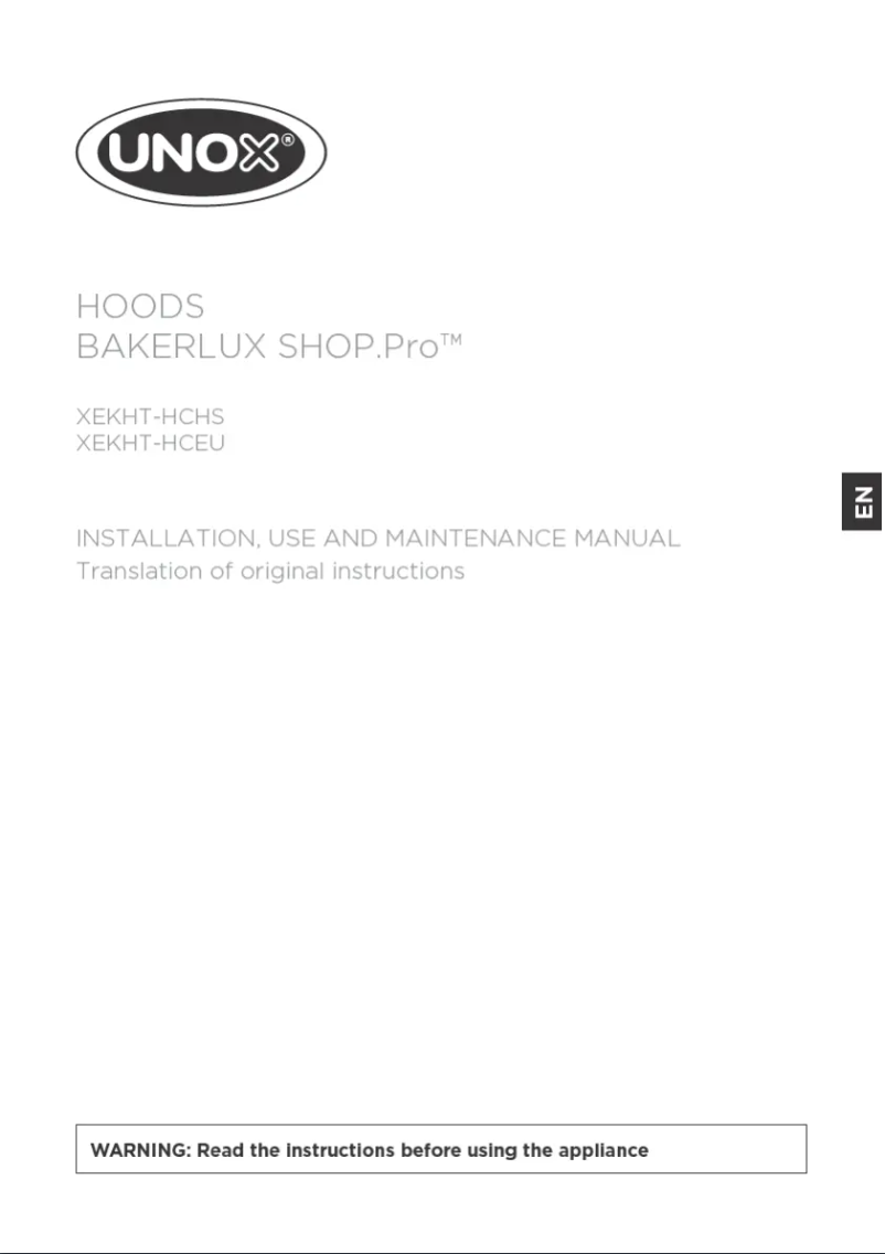 Page 1 de la notice Manuel utilisateur Unox Bakerlux Shop.Pro