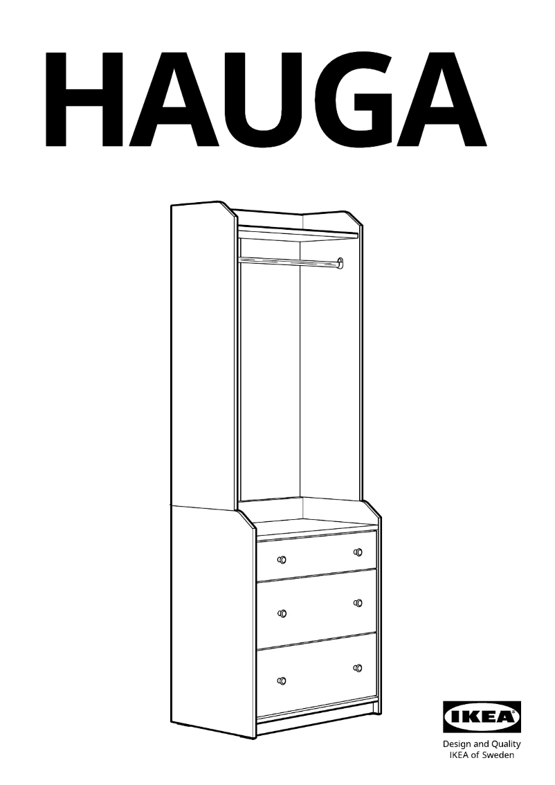 Page 1 de la notice Manuel utilisateur Ikea HAUGA 004.569.24