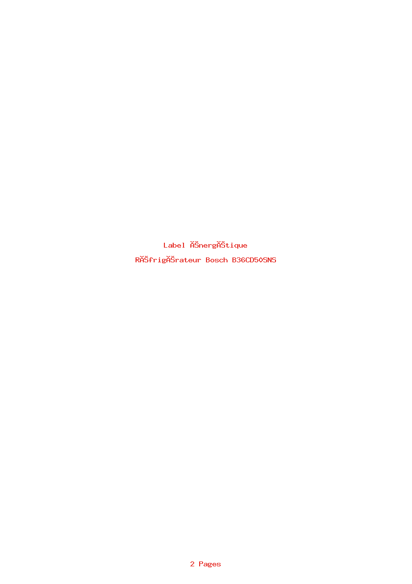 Image de la première page du manuel de l'appareil B36CD50SNS