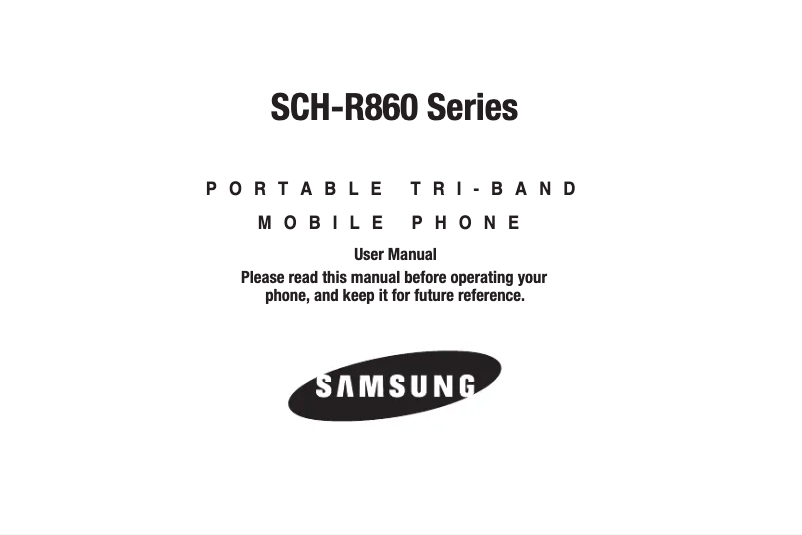Page 1 de la notice Manuel utilisateur Samsung SCH-R860