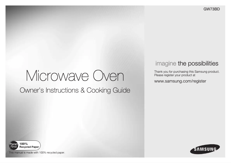 Página 1 del manual Manual de usuario Samsung GW73BD