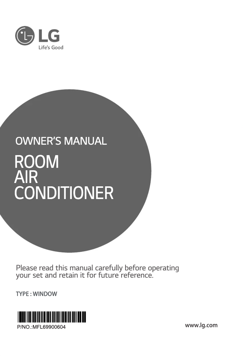 Page 1 of the manual User Manual LG W18CKC