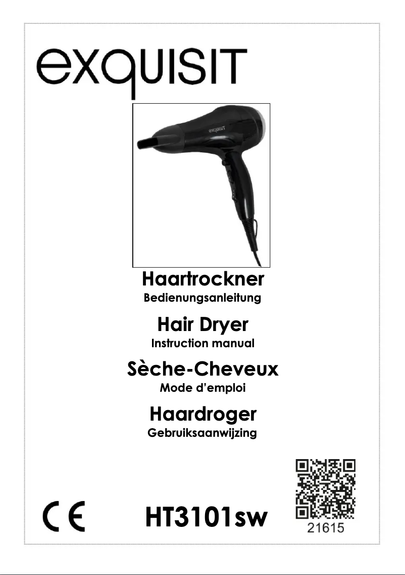 Page 1 de la notice Manuel utilisateur Exquisit EXQ-5010062