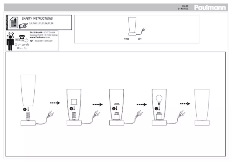 Página 1 del manual Manual de usuario Paulmann Jenni