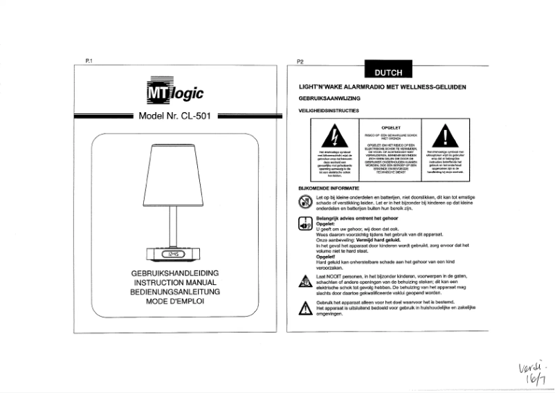 Página 1 del manual Manual de usuario MT Logic CL 501