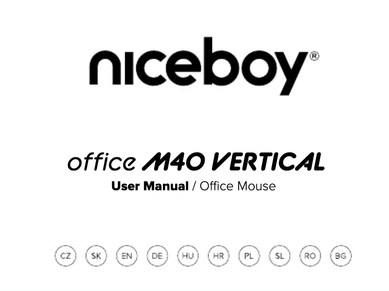 Page 1 de la notice Manuel utilisateur Niceboy OFFICE M40 Vertical
