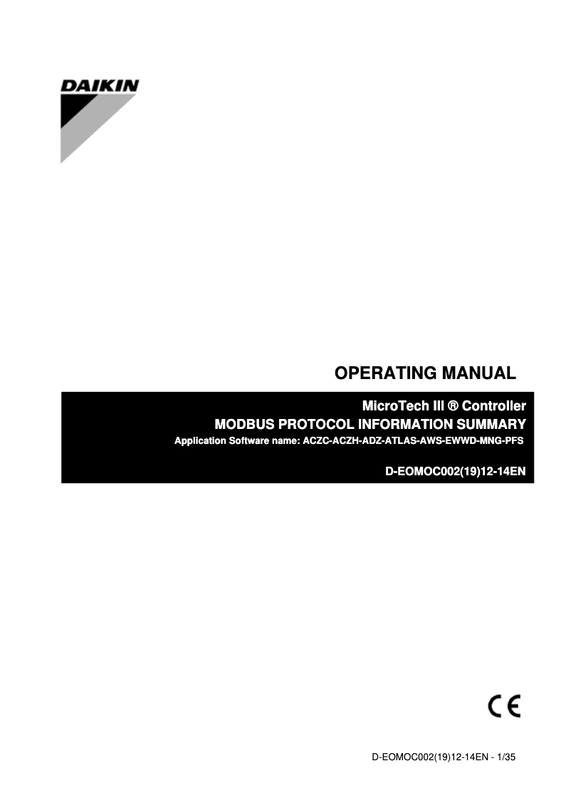 Página 1 del manual Manual de usuario Daikin EWADC13CFXR