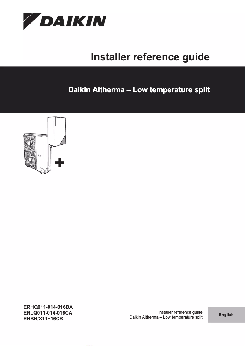 Page 1 de la notice Guide d'installation Daikin EHBH04CB3V