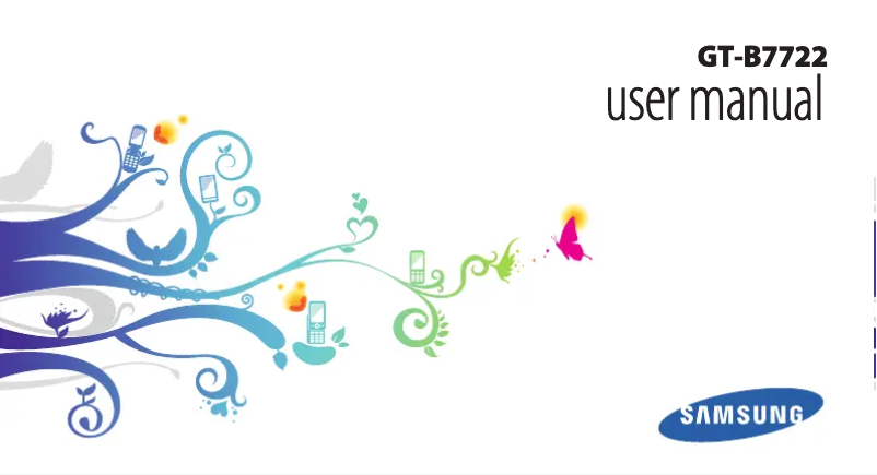 Page 1 de la notice Manuel utilisateur Samsung GT-B7722