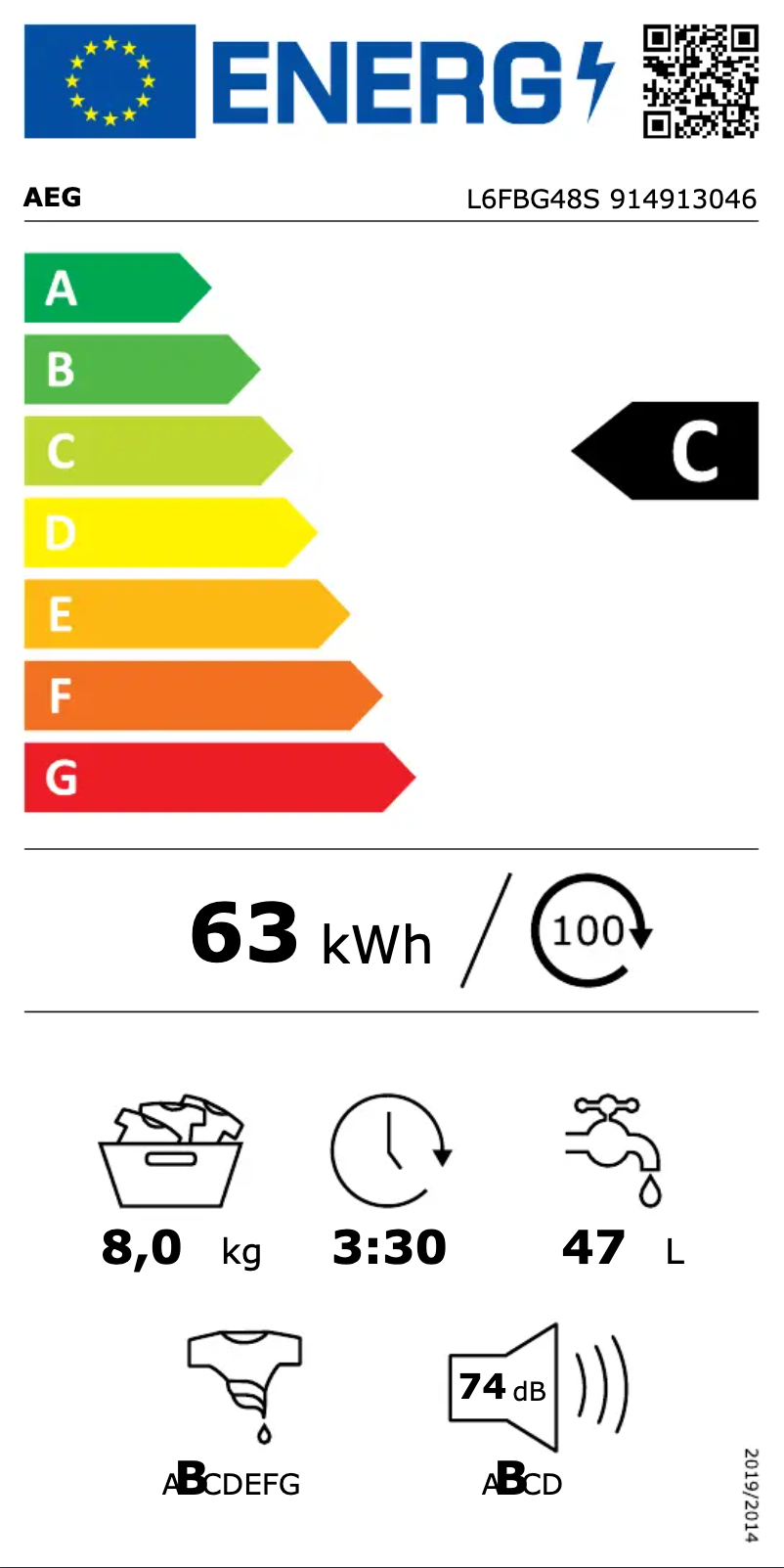 Image de la première page du manuel de l'appareil L6FBG48S