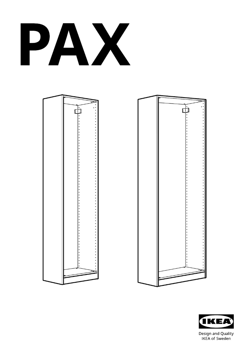 Page 1 de la notice Manuel utilisateur Ikea PAX 003.551.09