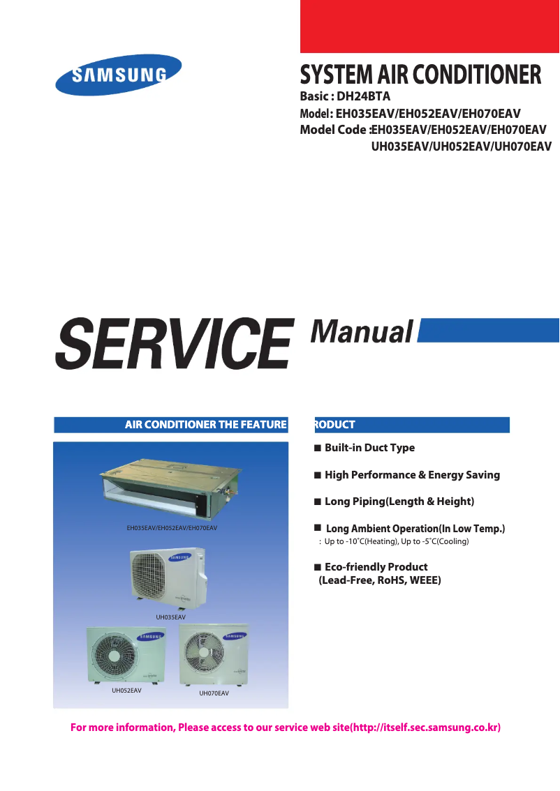 Página 1 del manual Manual de usuario Samsung EH070EAV