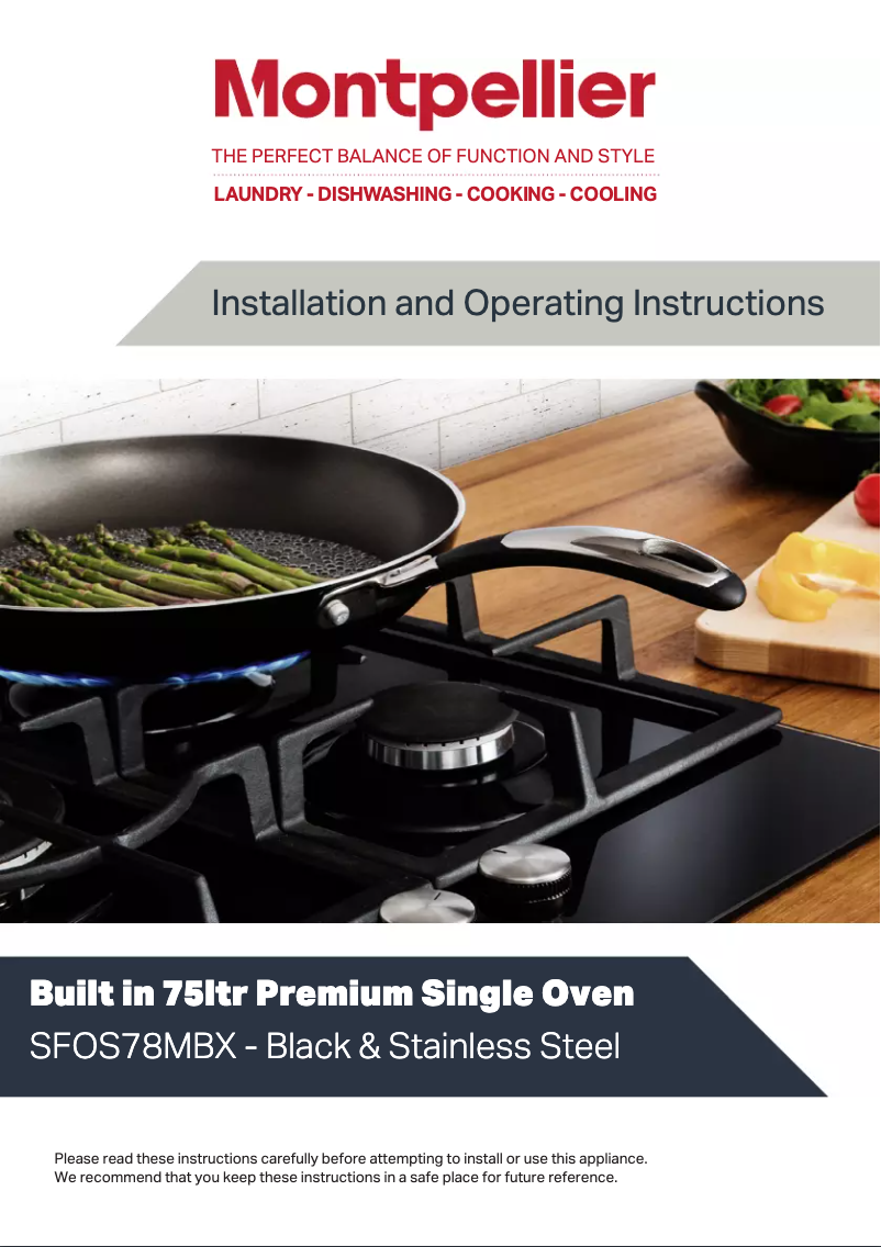 Page 1 of the manual User Manual Montpellier SFOS78MBX