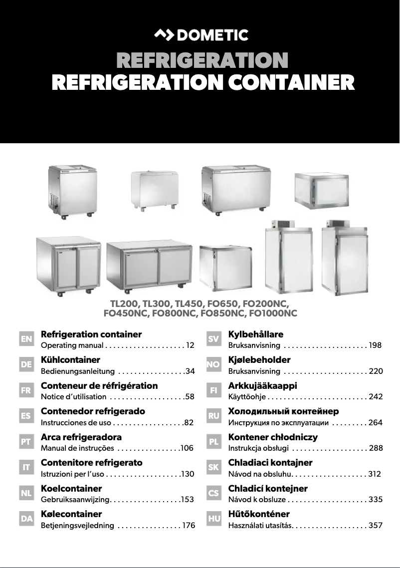 Page 1 de la notice Manuel utilisateur Dometic FO 200NC