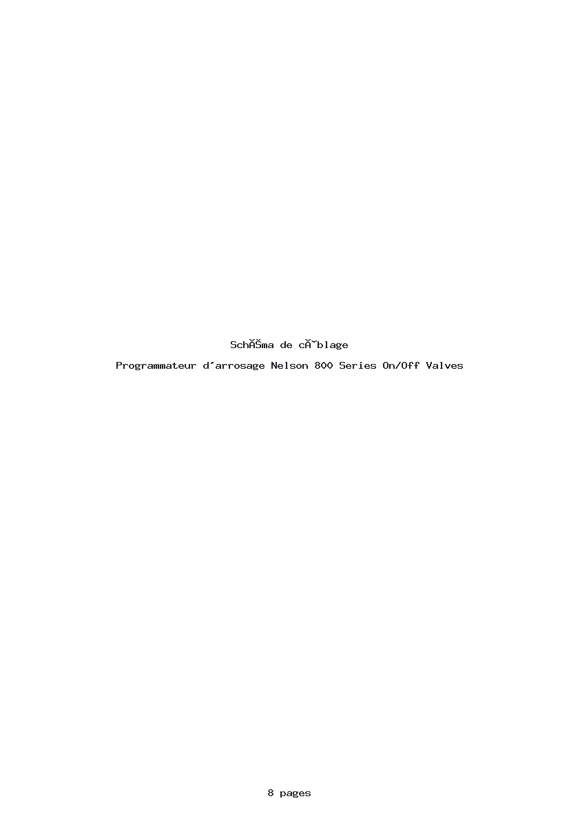 Image de la première page du manuel de l'appareil 800 Series On/Off Valves