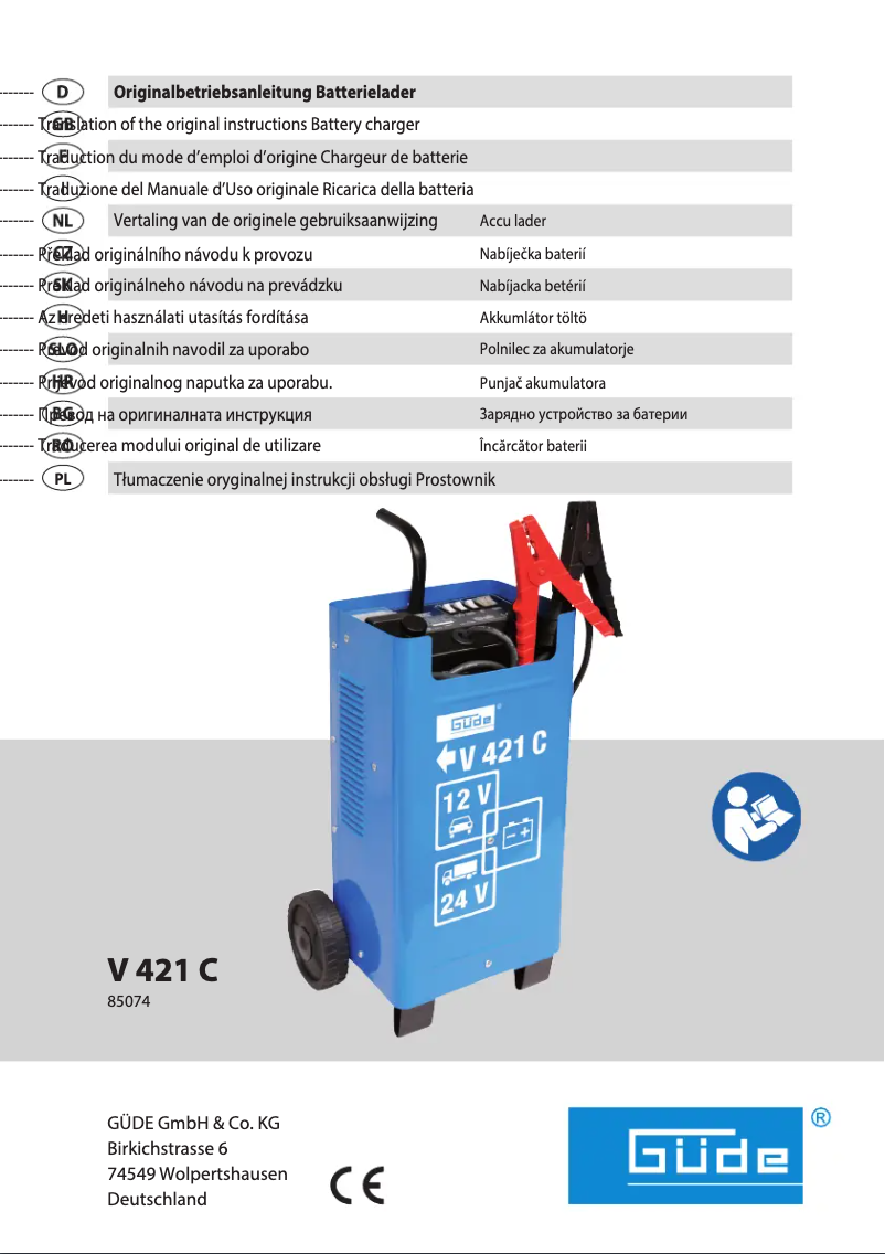 Page 1 de la notice Manuel utilisateur Güde V 421 C