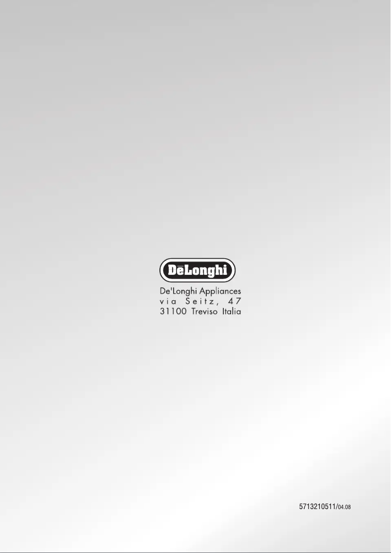 Page 1 de la notice Manuel utilisateur DeLonghi Perfecta ESAM 5450