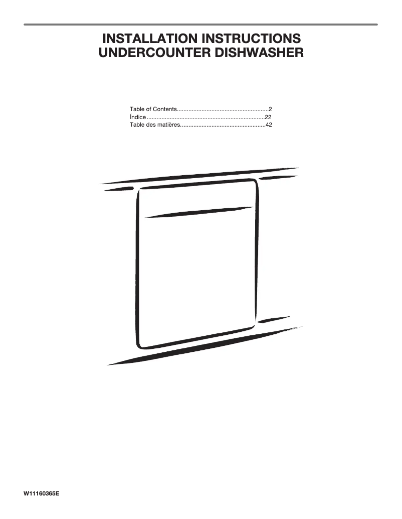 Página 1 del manual Guía de instalación Whirlpool WDF550SAHW