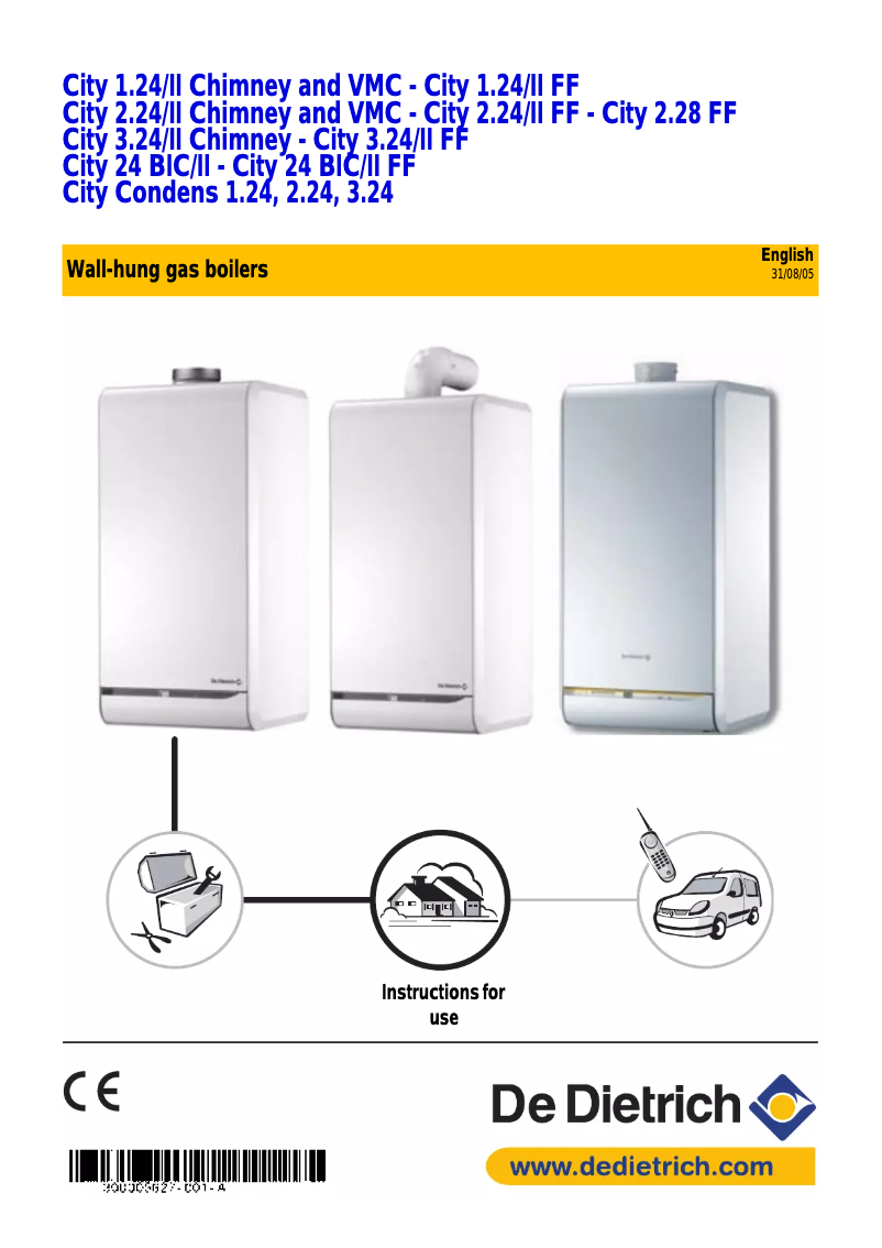 Page 1 de la notice Manuel utilisateur De Dietrich City 2.24/II Chimney
