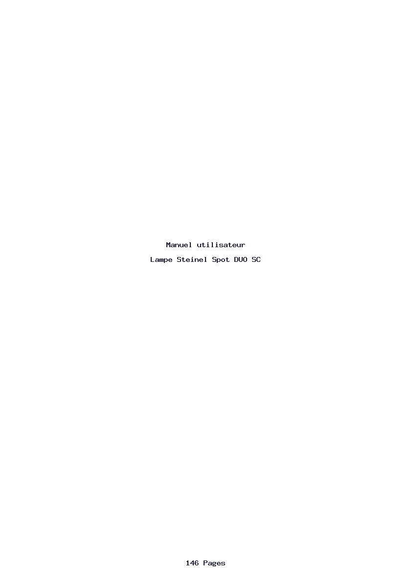 Page 1 de la notice Manuel utilisateur Steinel Spot DUO SC