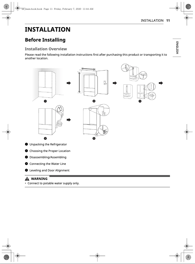 Page 1 de la notice Guide d'installation LG LRMVS3006S