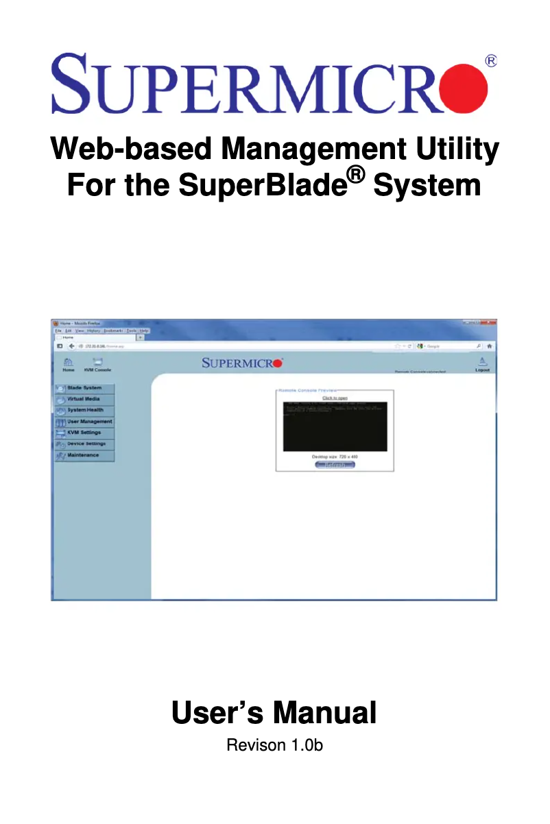 Page 1 de la notice Manuel utilisateur Supermicro BMB-CMM-002