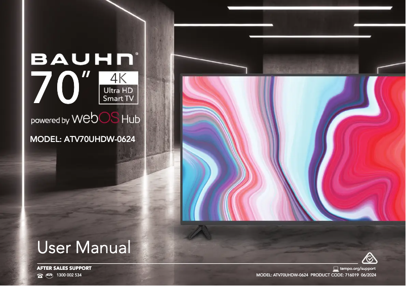 Página 1 del manual Manual de usuario Bauhn ATV70UHDW-0624