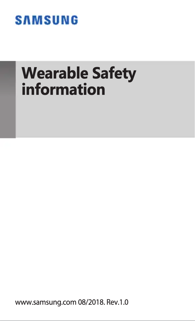 Page 1 de la notice Instructions de sécurité Samsung Galaxy Fit 2