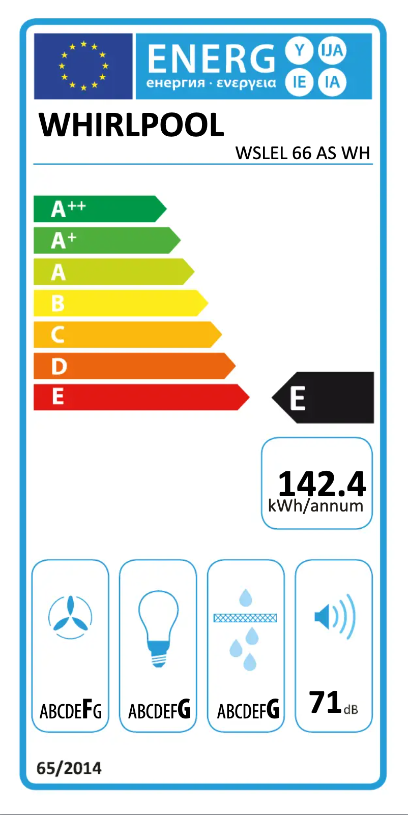 Página 1 del manual Manual de usuario Whirlpool WSLEL 66 AS WH