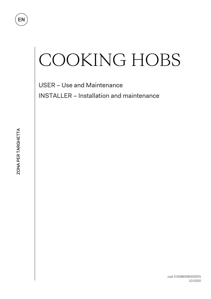 Page 1 de la notice Manuel utilisateur Ilve HPT75D