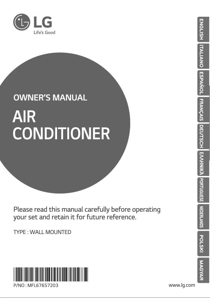 Page 1 de la notice Manuel utilisateur LG P18RK