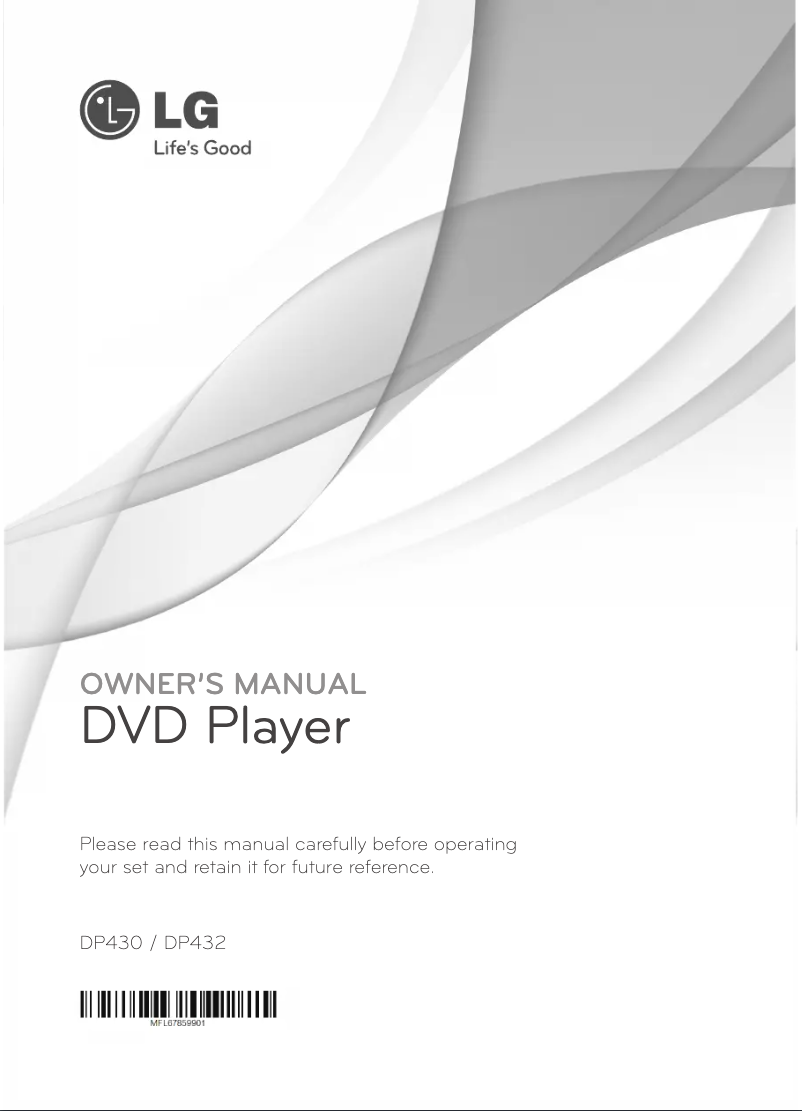 Page 1 of the manual User Manual LG DP432