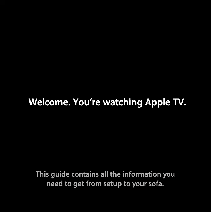 Page 1 de la notice Manuel utilisateur Apple TV