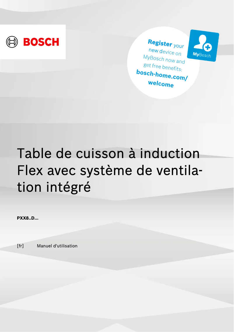 Page 1 de la notice Fiche technique Bosch PXX890D51E