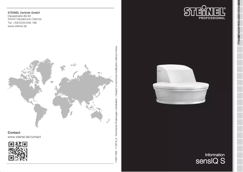 Page 1 de la notice Manuel utilisateur Steinel sensIQ S