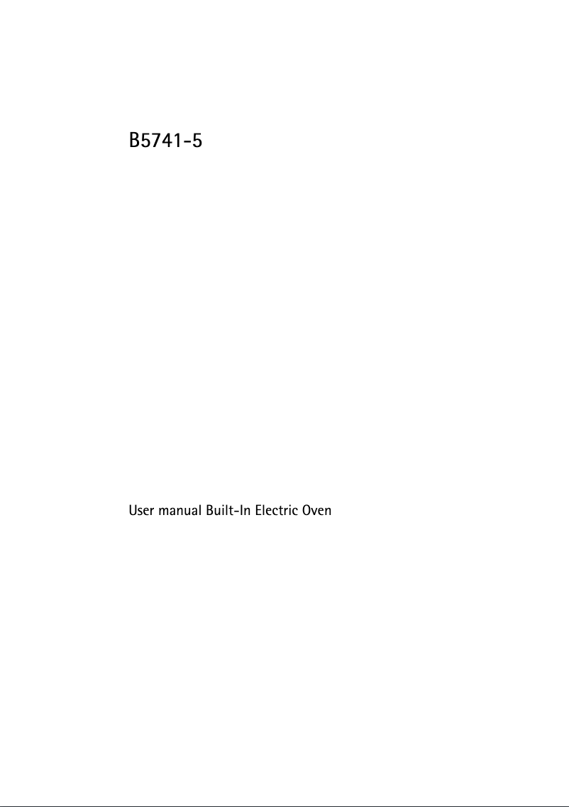 Page 1 de la notice Manuel utilisateur AEG B5741-5-M