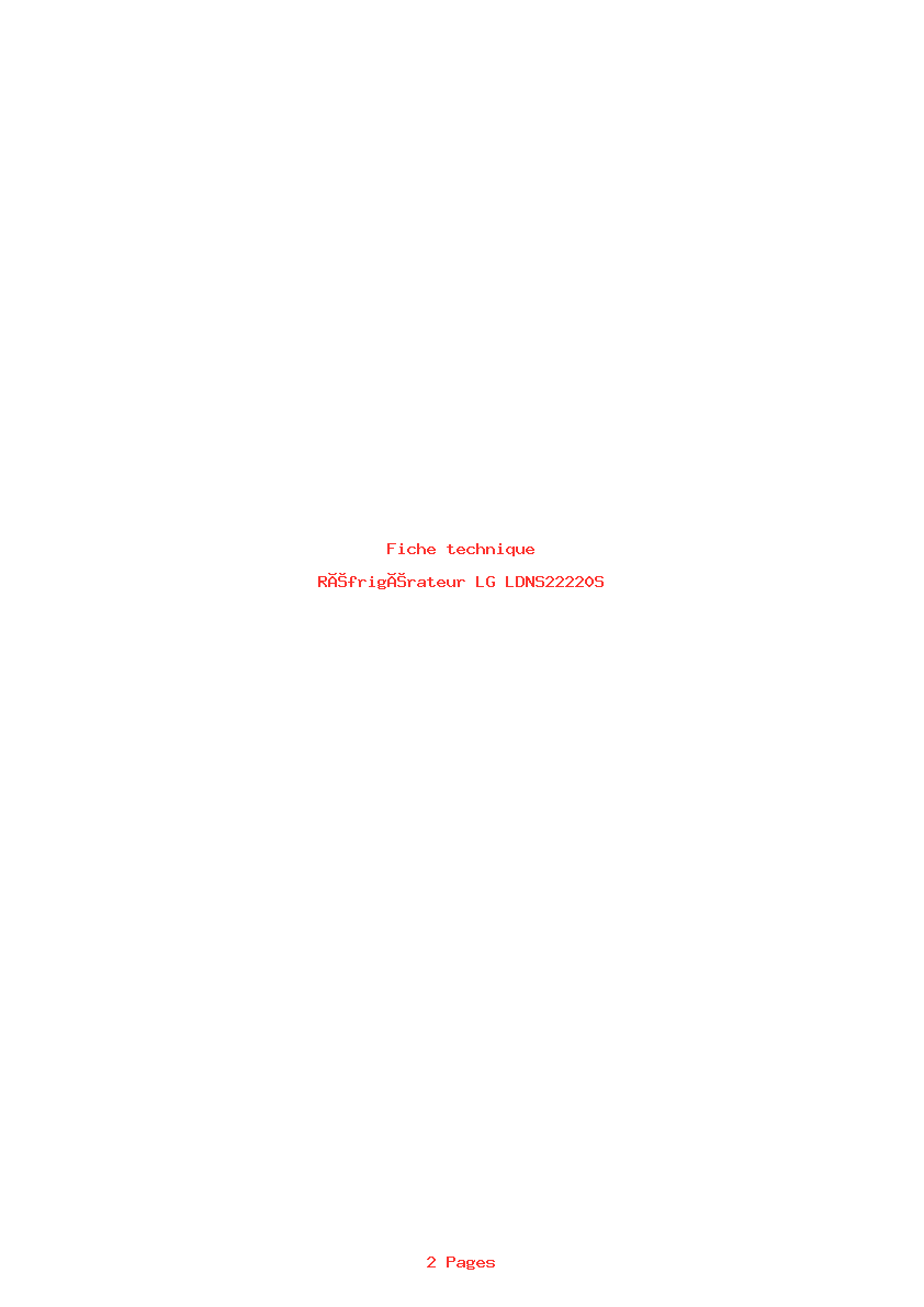 Image de la première page du manuel de l'appareil LDNS22220S